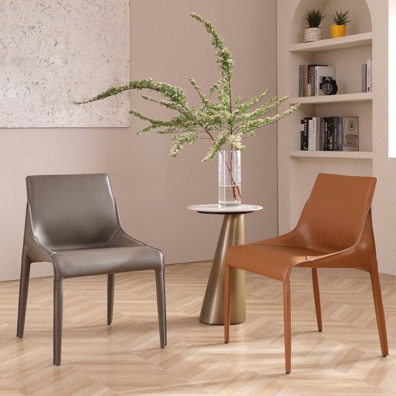 household light luxury saddle chair book chair industrial style hotel restaurant stool designer Scandinavian dining chair