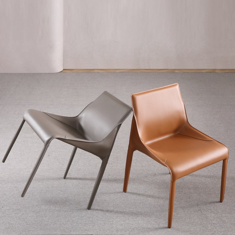 household light luxury saddle chair book chair industrial style hotel restaurant stool designer Scandinavian dining chair
