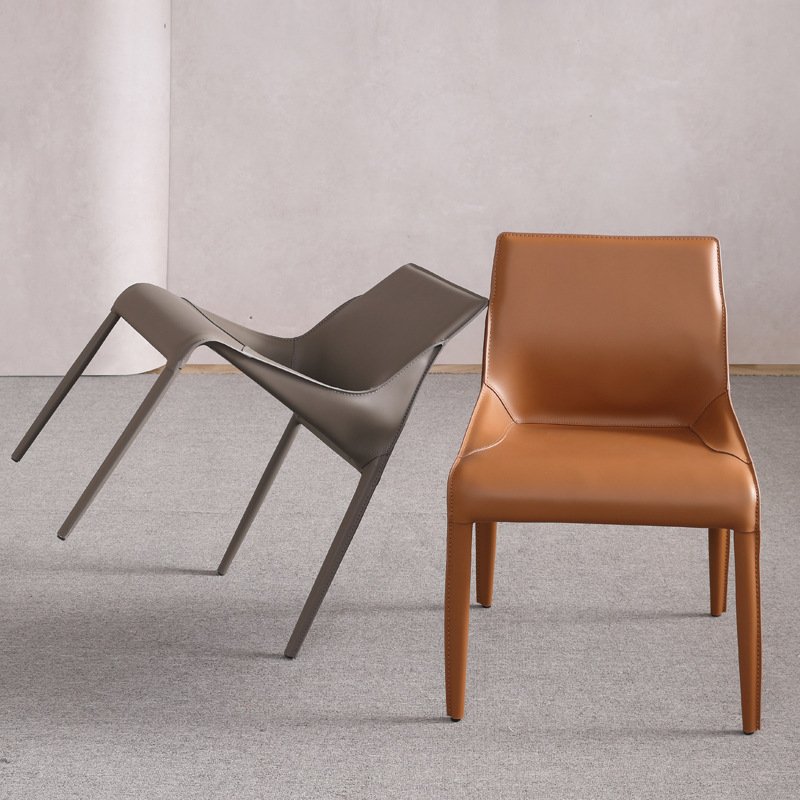 household light luxury saddle chair book chair industrial style hotel restaurant stool designer Scandinavian dining chair