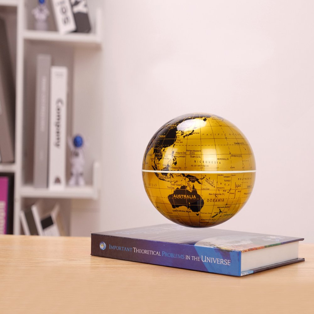 Factory Price Patented Spinning Geography Geometric Teaching Illuminated Tabletop Terrestrial Magnetic Levitating Floating Globe