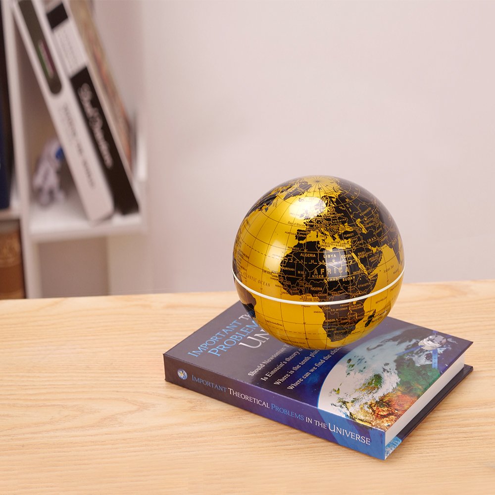 Factory Price Patented Spinning Geography Geometric Teaching Illuminated Tabletop Terrestrial Magnetic Levitating Floating Globe