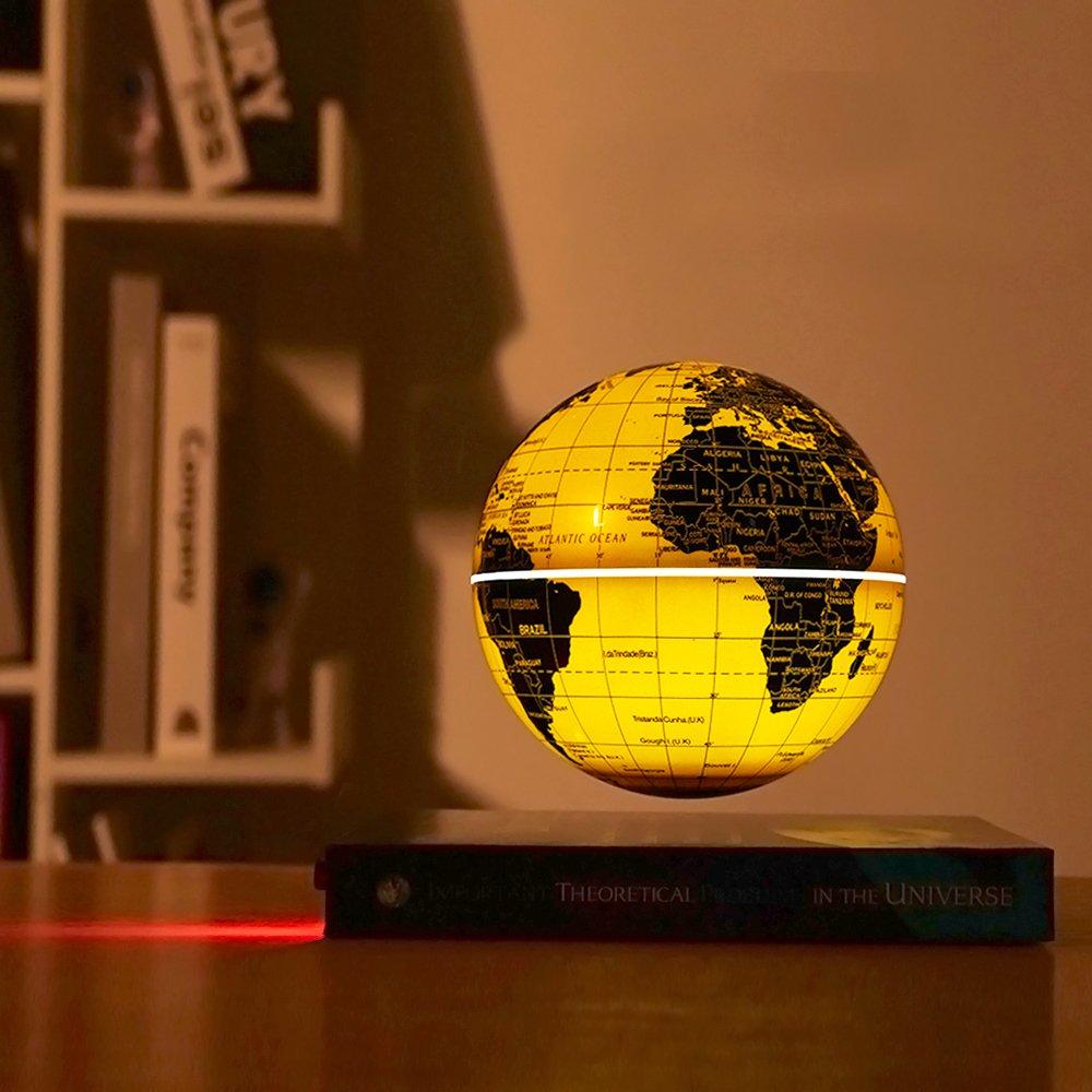 Factory Price Patented Spinning Geography Geometric Teaching Illuminated Tabletop Terrestrial Magnetic Levitating Floating Globe