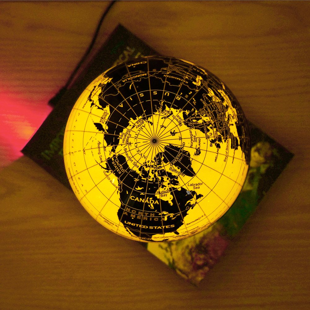 Factory Price Patented Spinning Geography Geometric Teaching Illuminated Tabletop Terrestrial Magnetic Levitating Floating Globe