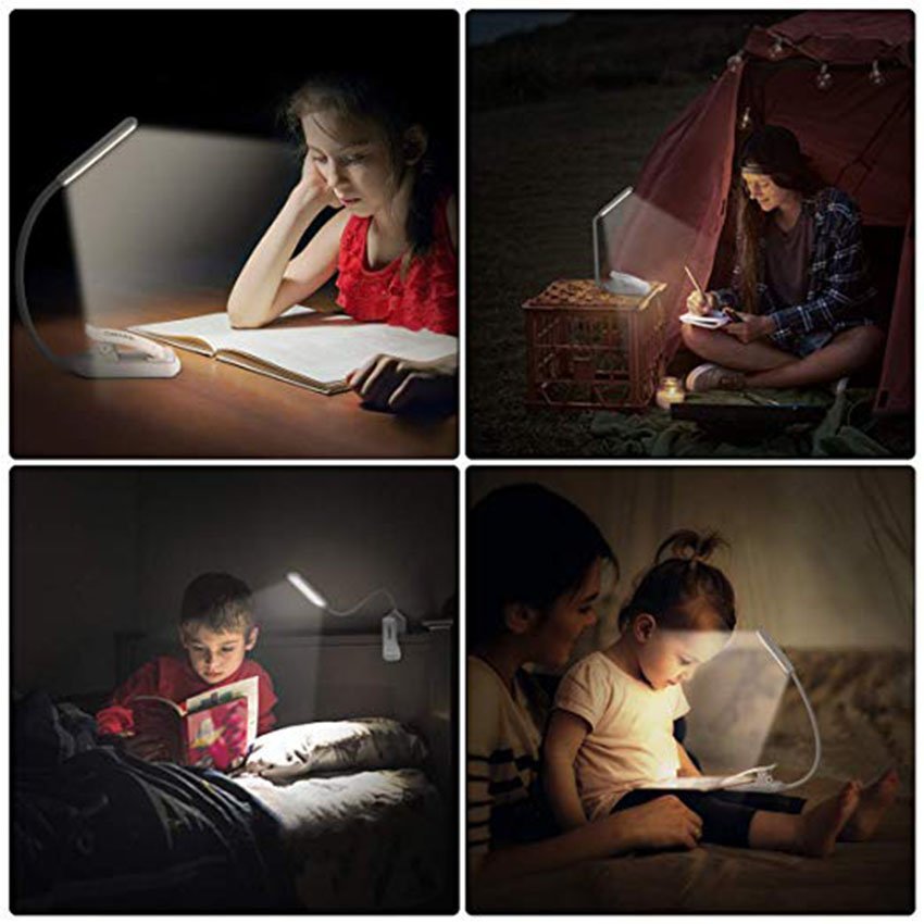 Customized LED Flexible Foldable Rechargeable Clip Reading Bendable Mini USB Book Light for Study Custom Living Room White 80