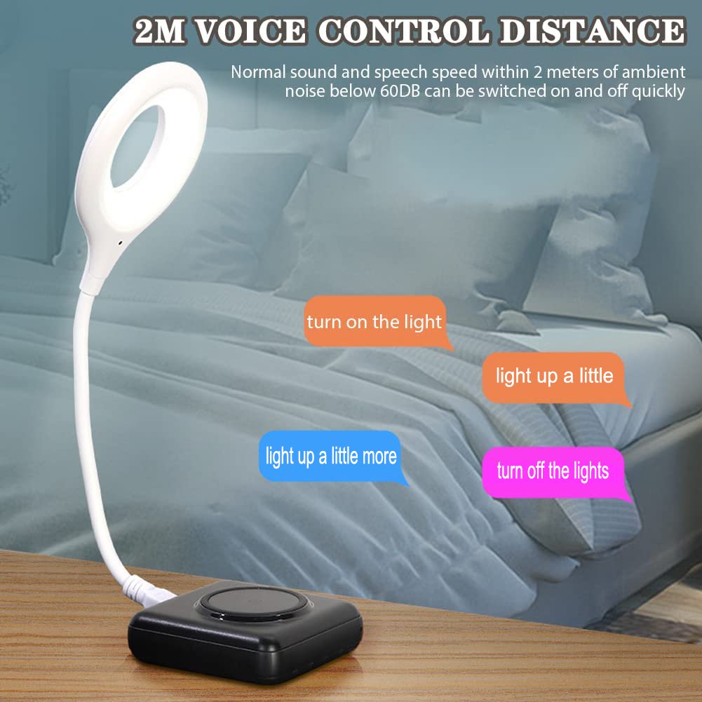 Newish Intelligent Usb Voice Small Night Light Voice Controlled Plug-in Bedside Bedroom Eye Desk Light