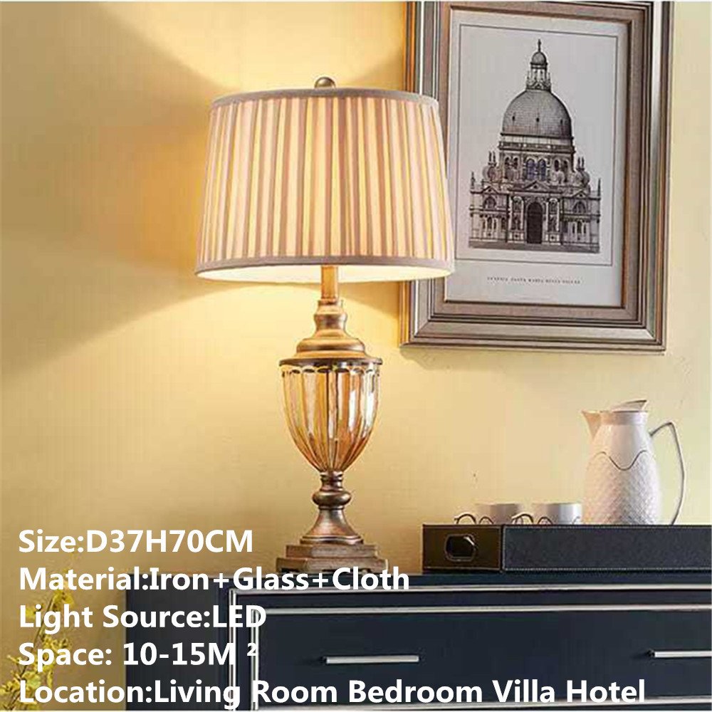 American Retro LED Table Lamp European Luxury Night lamps home decor Living Room Hotel Bedroom bedside lamp Desk Light