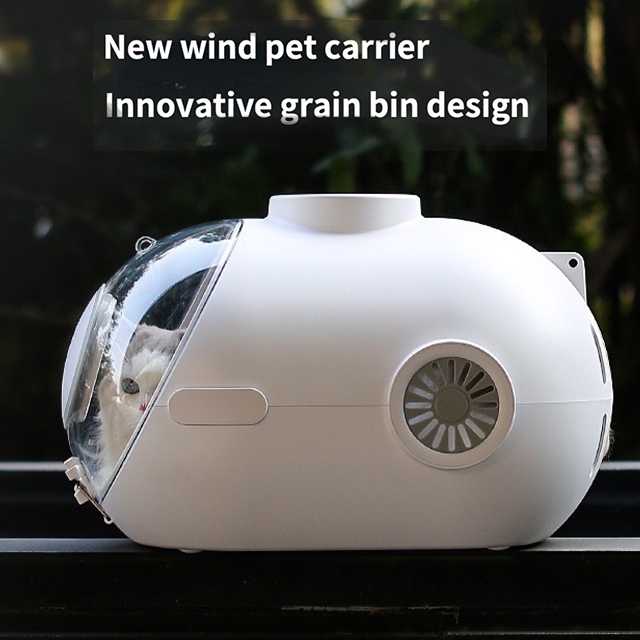 New Ventilated Cat Book Breathable Carrier Travel Transparent Dogs Cats Bag Carrier Bubble Dog Pack Light Fan Pet Carrying Bags