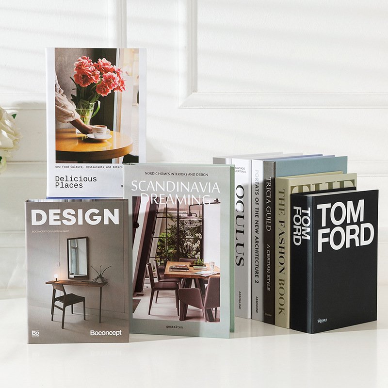 Modern Nordic Style Simulated English Fake Book Simple Hotel Soft Decorations Ornaments Props Creative furnishings