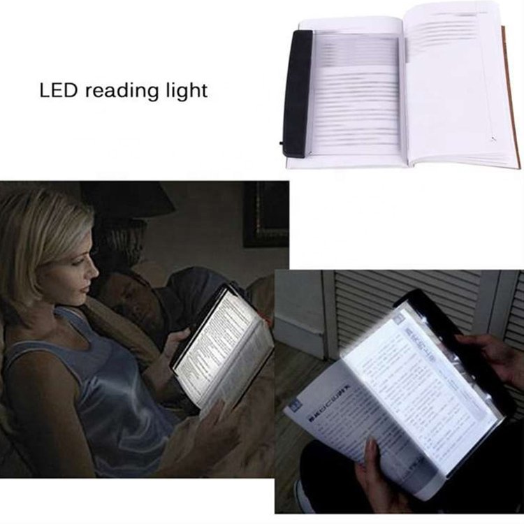 Portable Battery Powered Eye Care Clip-On Book Lights Lightwedge Light Panel Book Reading Lamp Bedroom Book Lights