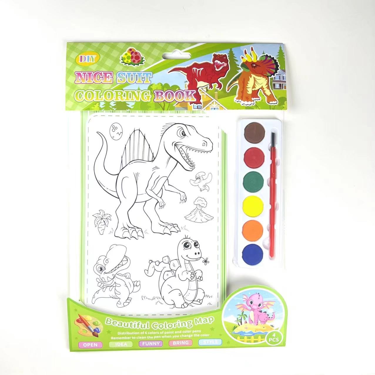 Unisex Children's Watercolor Graffiti Doodle Drawing Book Light Preschool Kids Painting Book with Puzzle for DIY for All-Girls