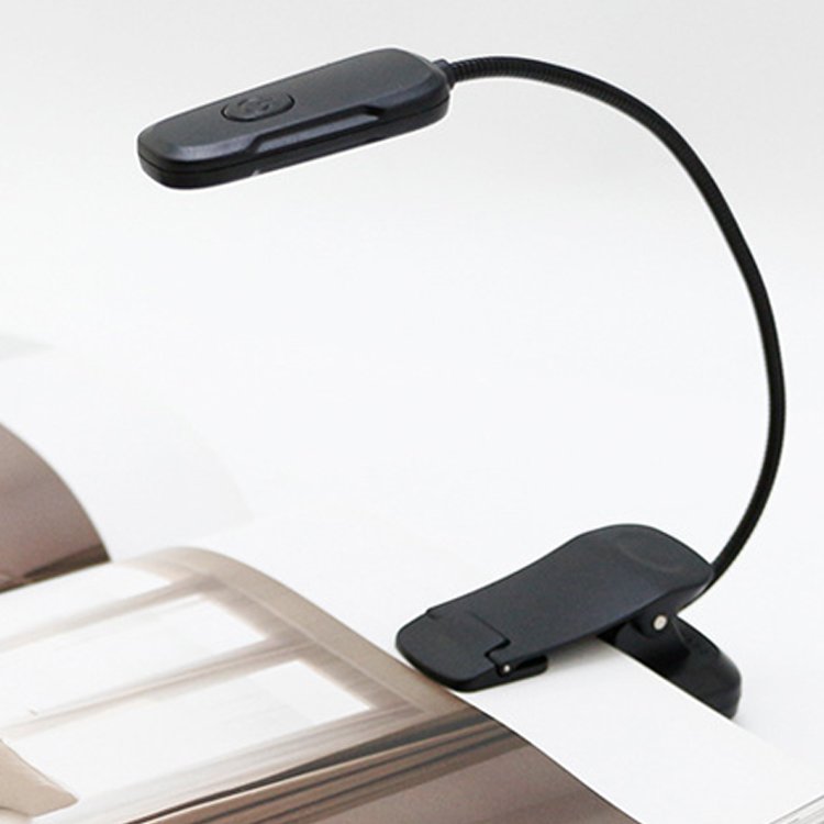 Portable Warm White 3 Color Temperatures 9 Brightness Rechargeable Clip 9 LED Book Light Adjustable Flexible Reading Lamp