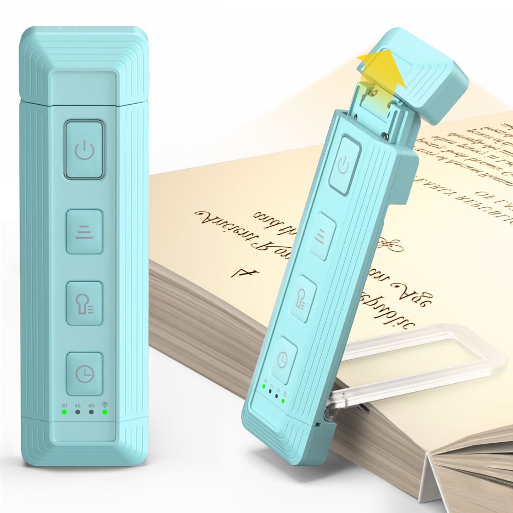 2024 New Wider lighting Coverage Book Lamp Mini Usb Rechargeable Night Portable Led Clip On Book Reading Light