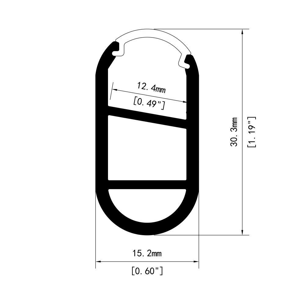 TW1530KC 15*30mm Warehouse Direct supply Wardrobe Hanger Rod Closet Night Light Rechargeable Wireless LED Motion Sensing Light