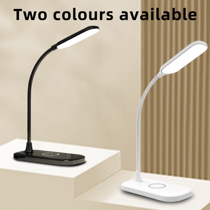 2 in 1 Desk Lamp with wireless charger function, LED Book Reading light
