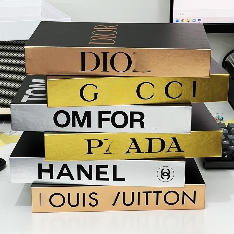 AHMH High quality Creative Custom Printed Book Box Packaging Foil Stamping Fake Decor Books