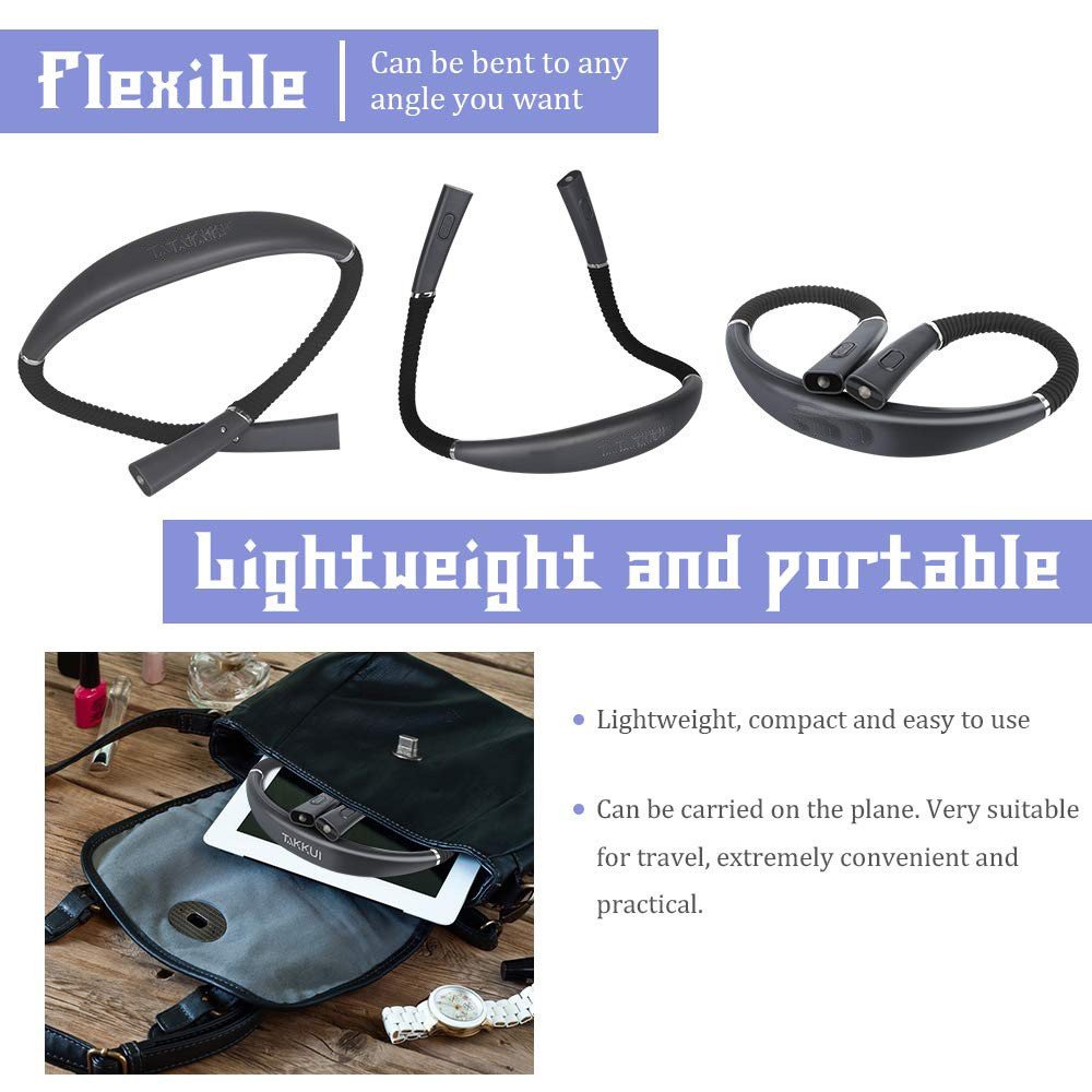 LED neck reading light USB Portable Comfortable charging LED Neck Hung Reading Light