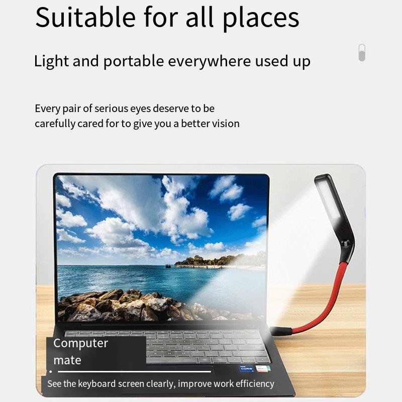 Mini portable laptop USB LED light Touch sensor Dimmable desk lamp suitable for mobile power camping laptop book night light