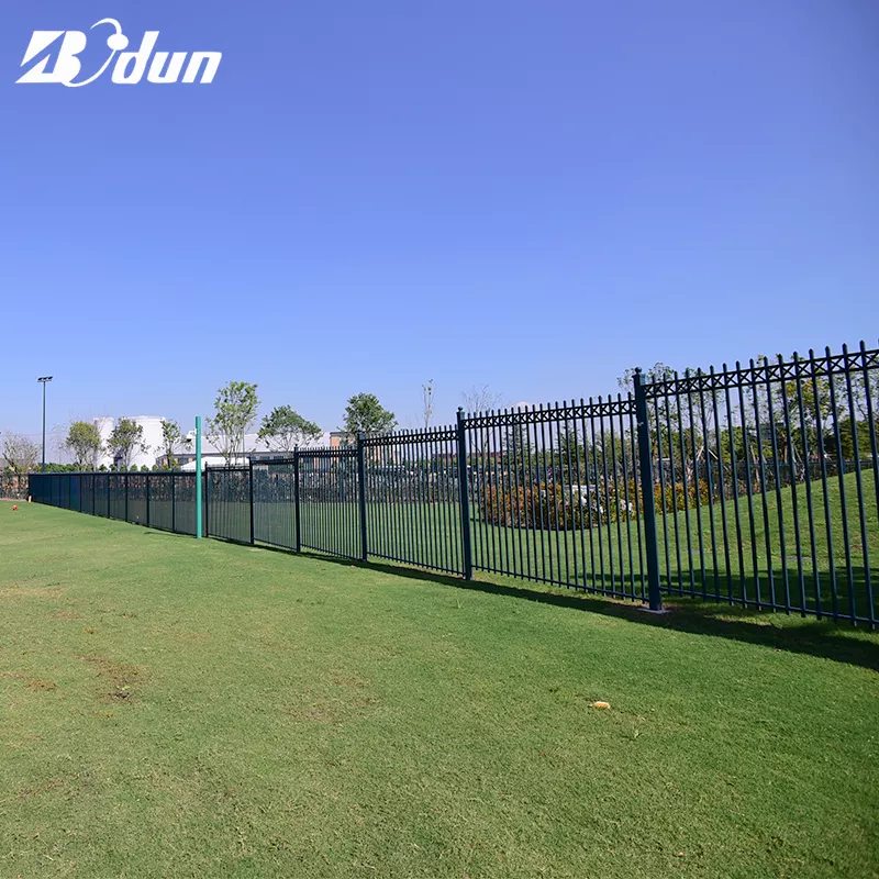 Outdoor security metal fence privacy galvanized steel fence panel steel garden fence