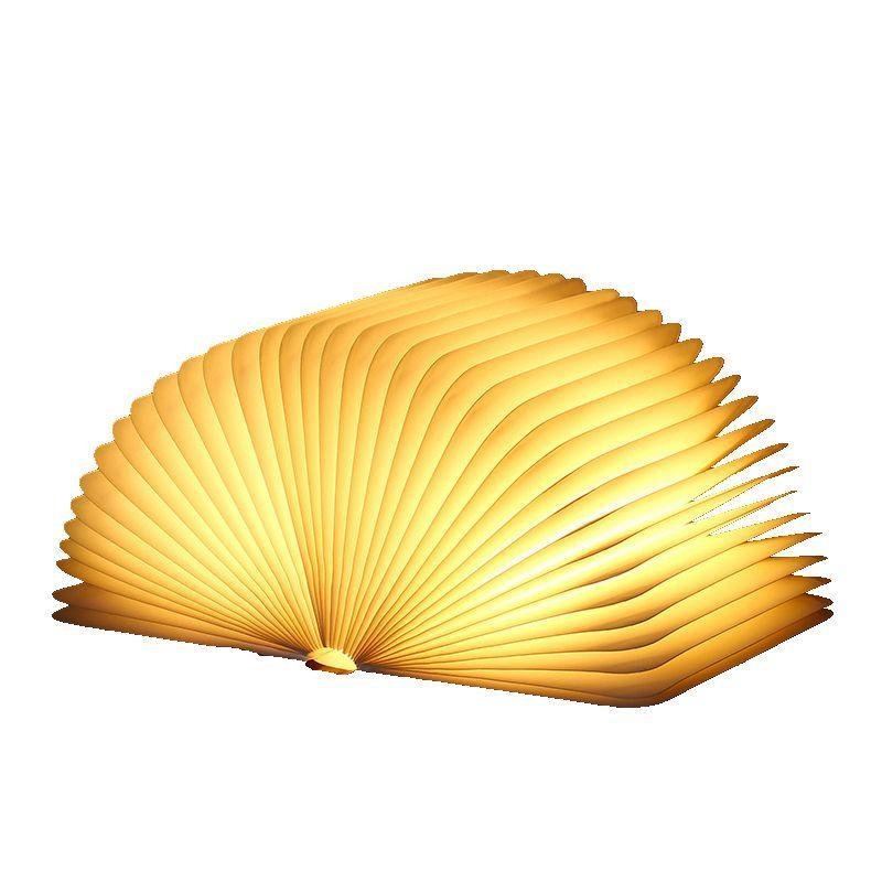 Led Folding Book Lamp Wooden Rechargeable Indoor Home Decor Lantern Novelty Gift Lighting Night Lights