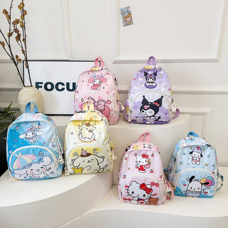 New children's bag cartoon backpack kindergarten boys girls light cute cartoon anime book bag wholesale