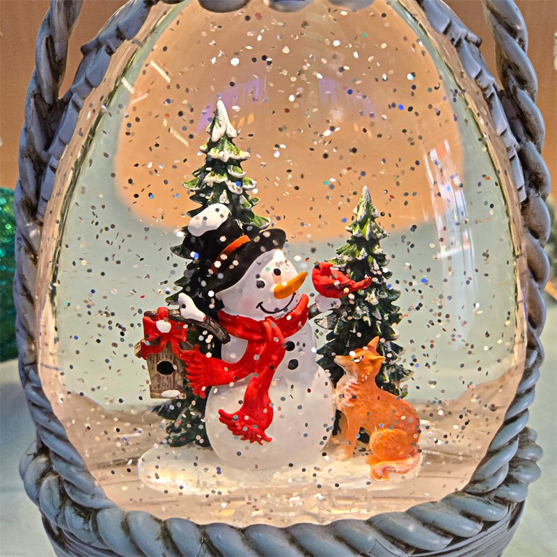 New Design Lighted Musical Book Christmas Lamp Plastic Christmas Snow Globe Water Lantern For Gifts