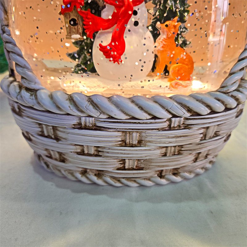 New Design Lighted Musical Book Christmas Lamp Plastic Christmas Snow Globe Water Lantern For Gifts