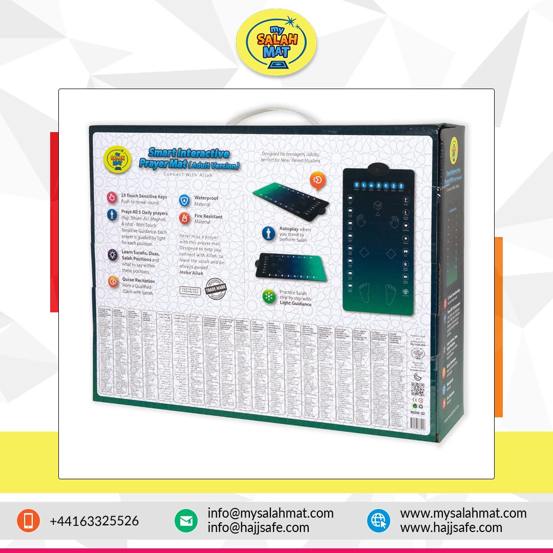 Superior Quality Smart Interactive Muslim Adult Prayer Mat for Outdoor Use Reasonable Supply