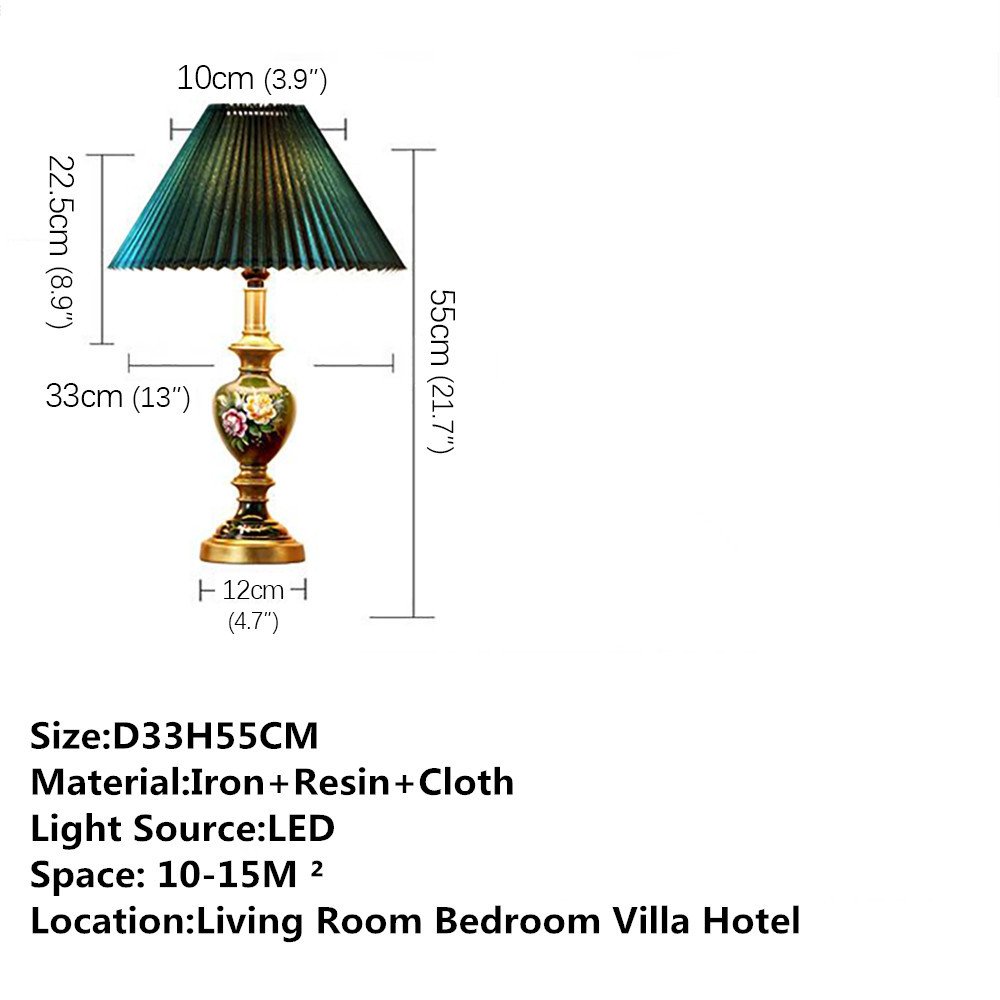American Retro LED Table Lamp European Luxury Night lamps home decor Living Room Hotel Bedroom bedside lamp Desk Light