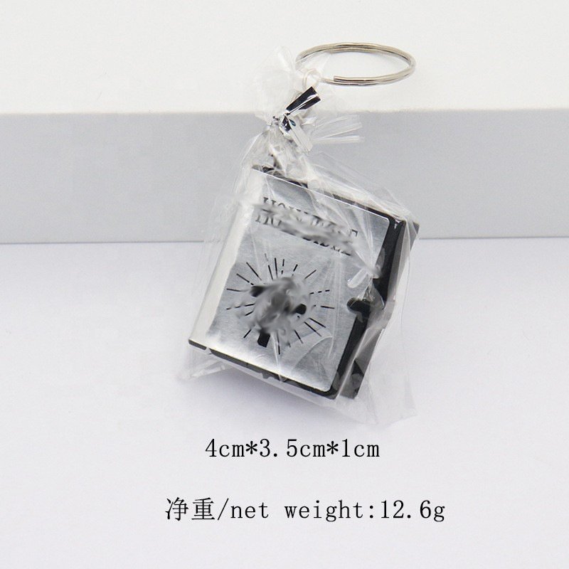 Fashion Silver Gold Color Cute Mini Christian English Book Holy Bible Pendant Keychains For Gift