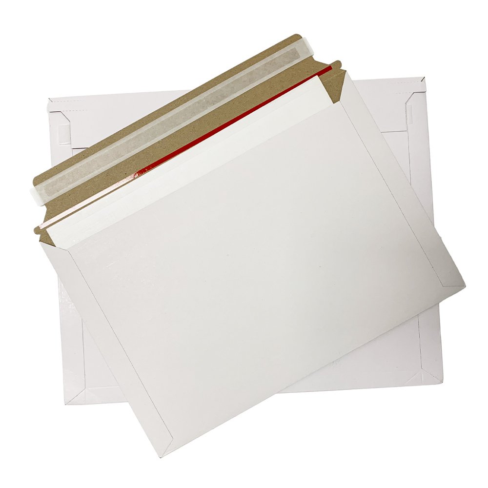 Custom Logo Printed Hard Board Backed Envelope Do Not Bend Rigid Hard Mailer Shipping Bag Kraft Brown Cardboard Shipping Bags