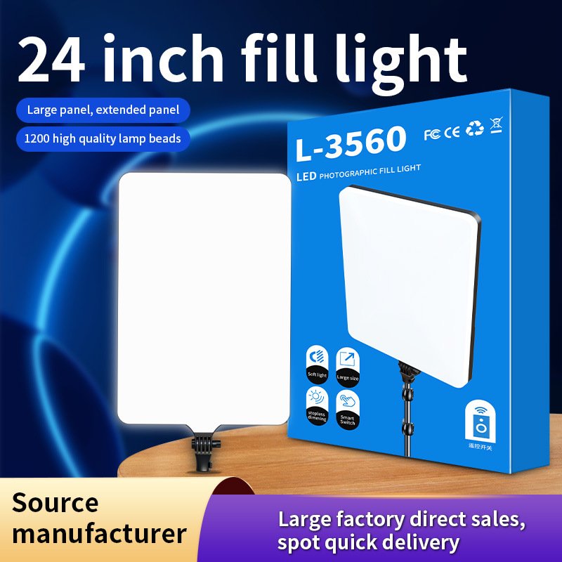 24-inch photographic lamp led Three Color LED Professional Light For Smart Phone And Camera with 2.1m tripod