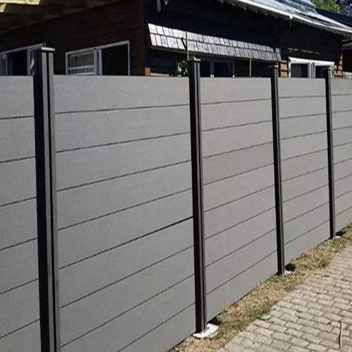 light grey color privacy garden fence uv resistance 6ft 8ft wall fencing panels for outdoor decoration