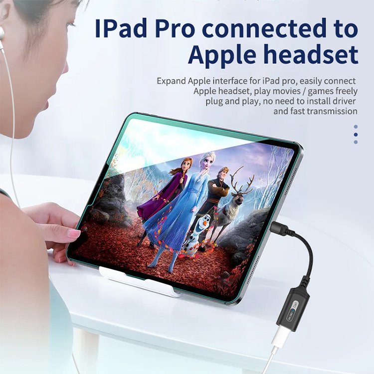 Type C to 8 pin headphone jack adapter audio cable for iPhone15/15pro/ipad pro/macbook
