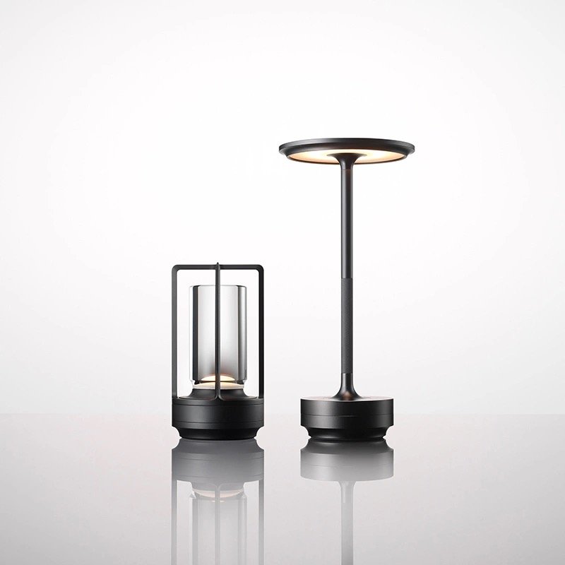 Hot Sale Dining Touch Led Hotel Bar Coffee Table Lamp Rechargeable Electroplated Decorative Desk Light Table Lamp