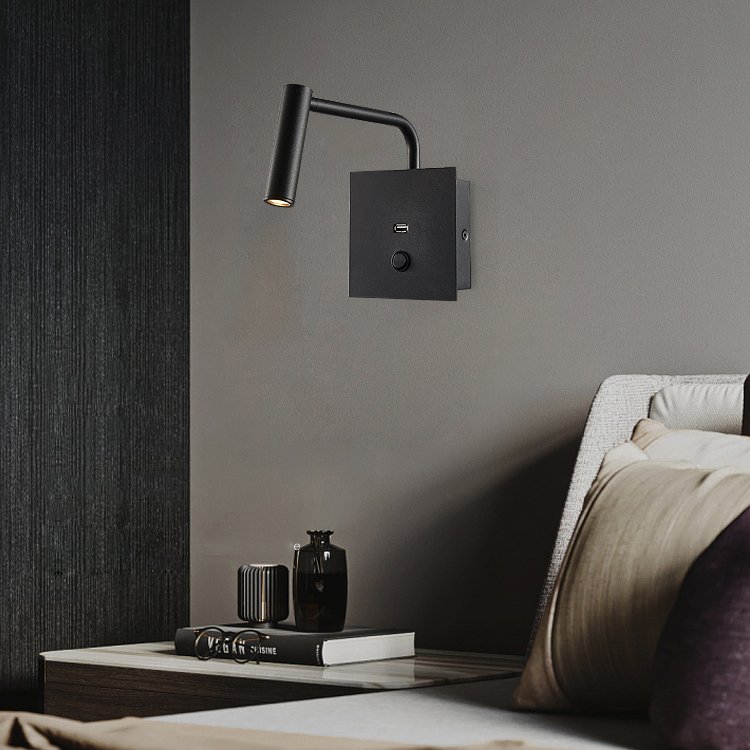 Led Reading Book Lamp Indoor Bedroom Bedside Headboard Wall Lamp Adjustable Study Room USB Wall Lamp