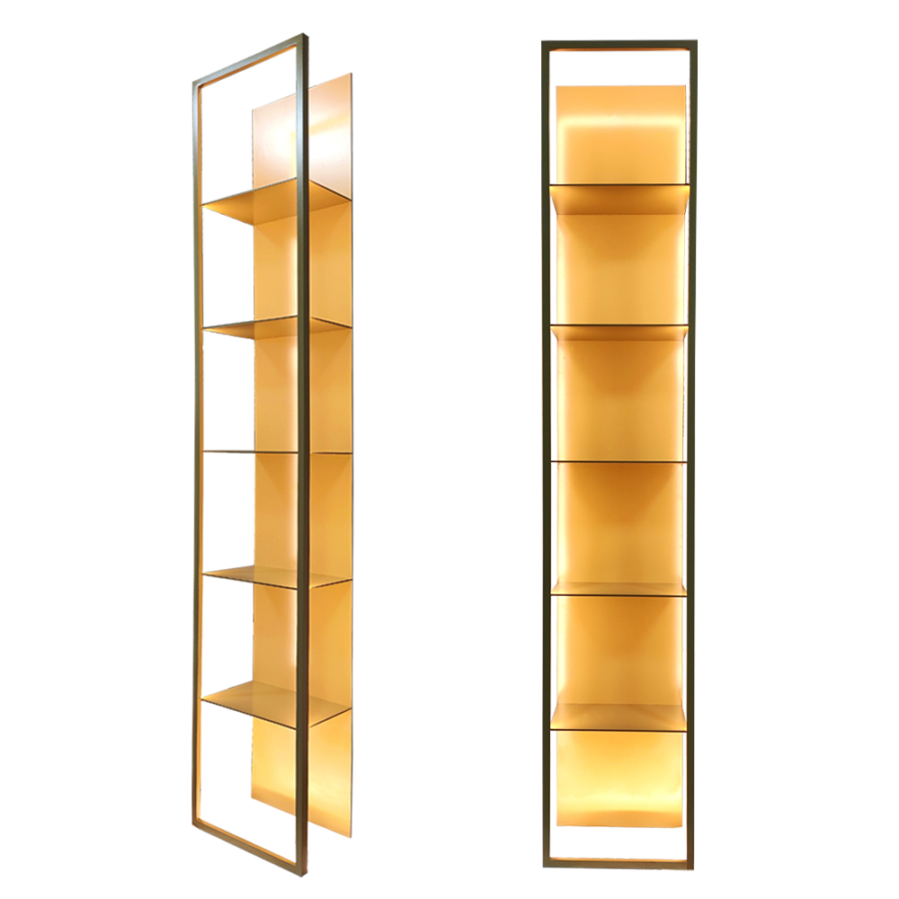 Minimum Order 1 Single 4 Tier Red Floating Book Shelves 5 Layer Metal Gold Toddler Toy Organizer And Led Book Storage Shelf