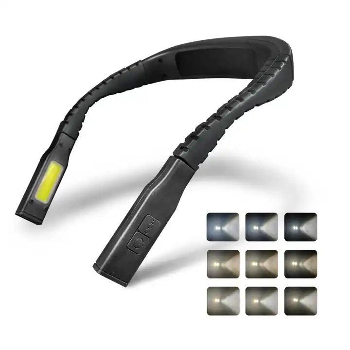 Handsfree Book Light Foldable LED Type-C Rechargeable Neck Reading Lamp Flexible Hanging 3 Modes Eye Care Lights