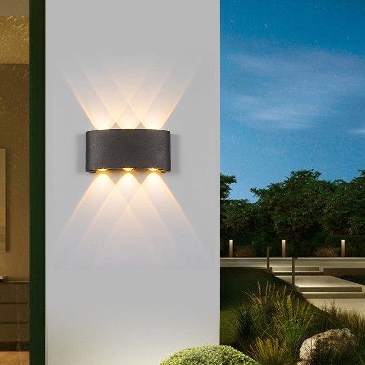Outdoor Waterproof Wall Lamp Up And Down Lighting Outside Balcony Door Corridor Outdoor Wall LED Lamp