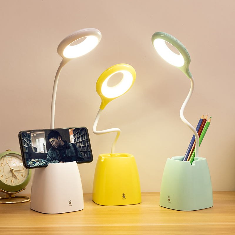 Table Lamps Bedroom Bedside Desk Lamp 3 Brightness Levels Touch Dimming Reading Portable Wireless Table Lamp Led Night Lights