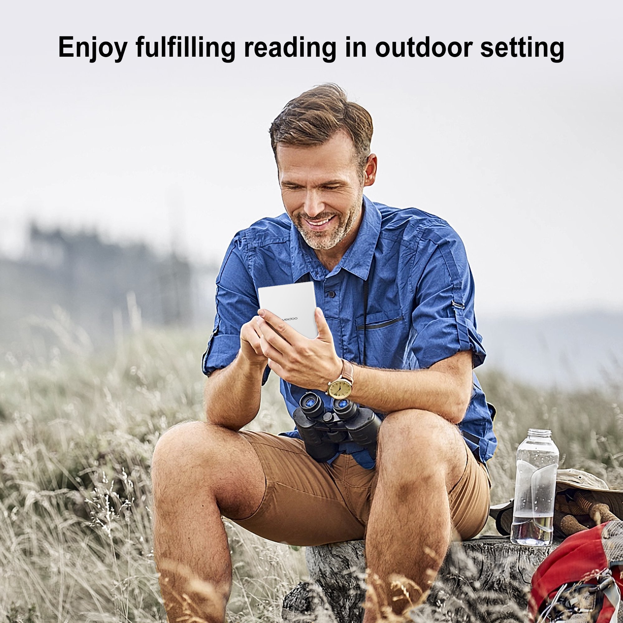 White 6 inch Quad-Core Processor Light-Weight E-Reader 1GB RAM 32GB ROM (64GB Expand) WiFi BT Ebook Support Download App