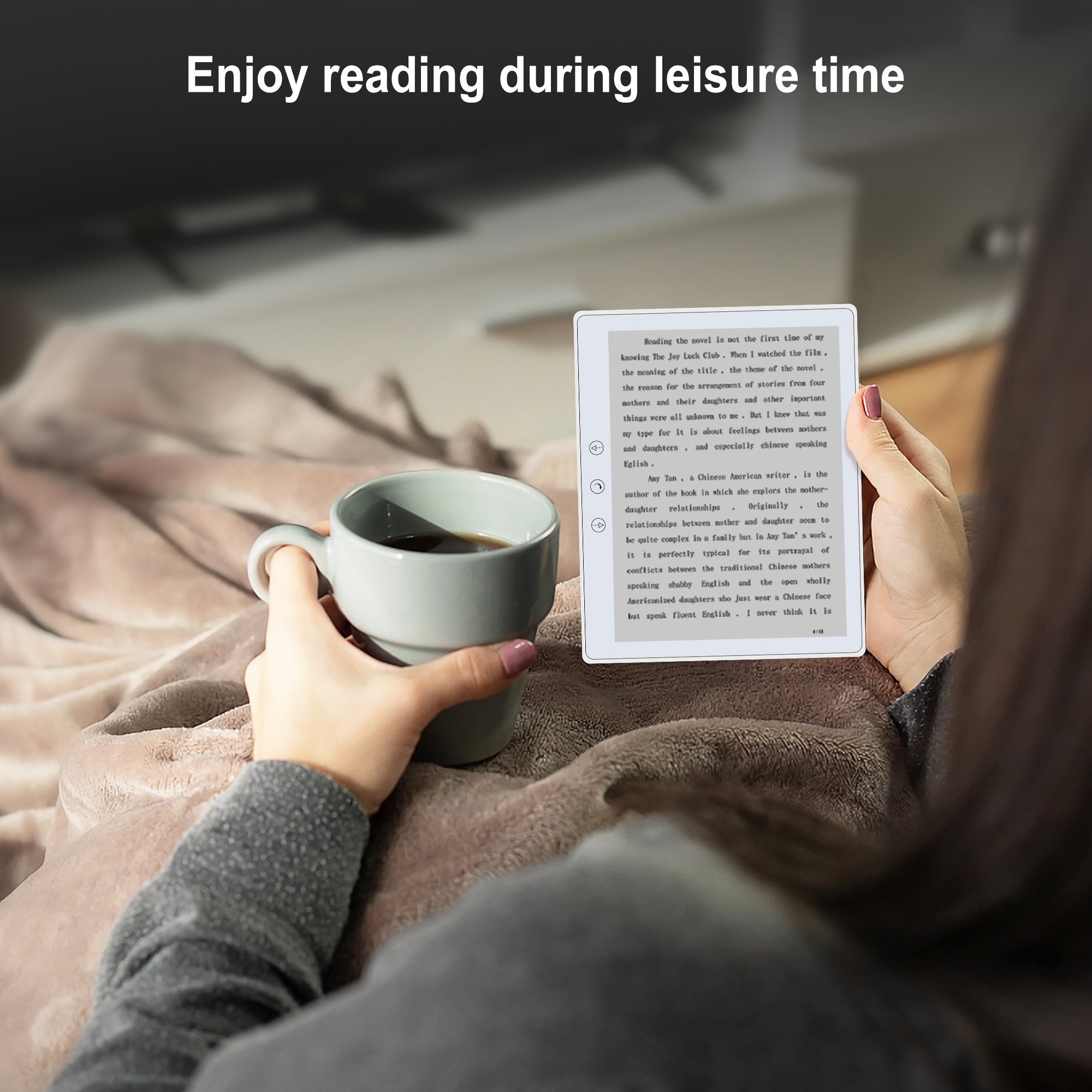 White 6 inch Quad-Core Processor Light-Weight E-Reader 1GB RAM 32GB ROM (64GB Expand) WiFi BT Ebook Support Download App