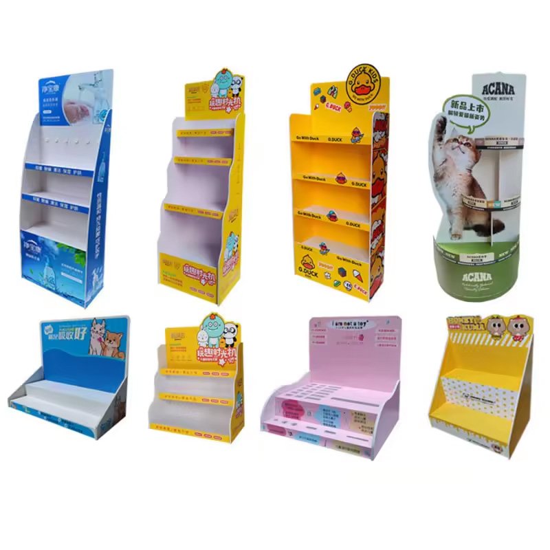 PVC Floor Display Stand Soda Canned Display Rack