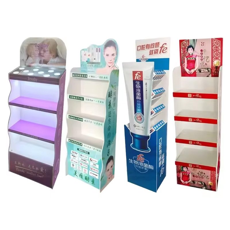 PVC Floor Display Stand Soda Canned Display Rack