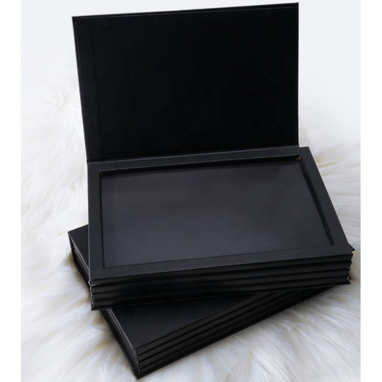 4 layers new design custom printed empty cardboard magnetic book eyes shadow palette