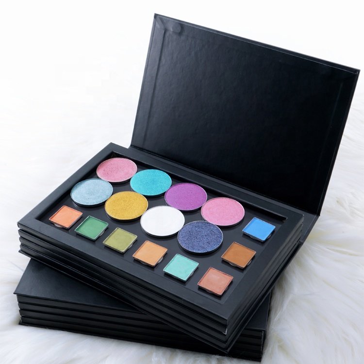 4 layers new design custom printed empty cardboard magnetic book eyes shadow palette