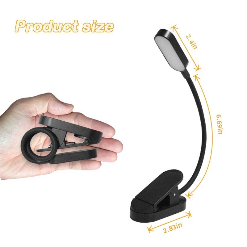 USB Charging LED Desk Lamp Small Mini Clip-on Eye Protection Book Light Student Reading Light