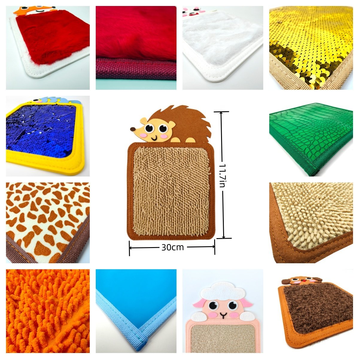 3D Fabric Zoo Book Animal-Themed Sensory Mats Sensory Wall Panels Toy Autistic Autism Toddler Children Kids For Education