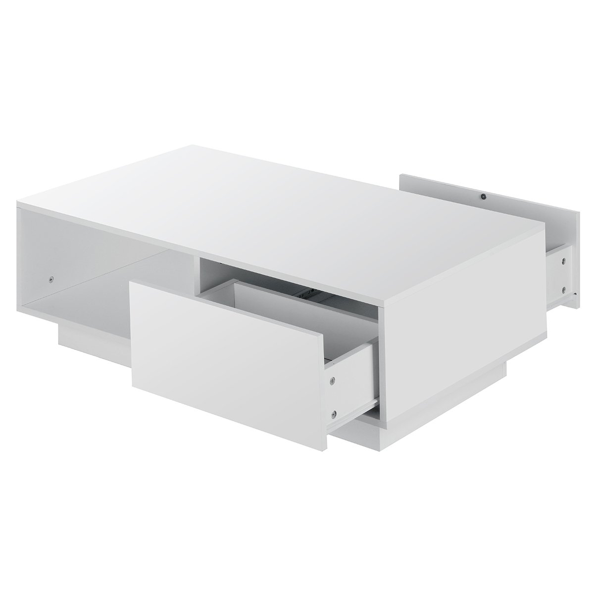 2022simple high gloss Central end Coffee Table with 4 drawer and LED light for Living Room furniture