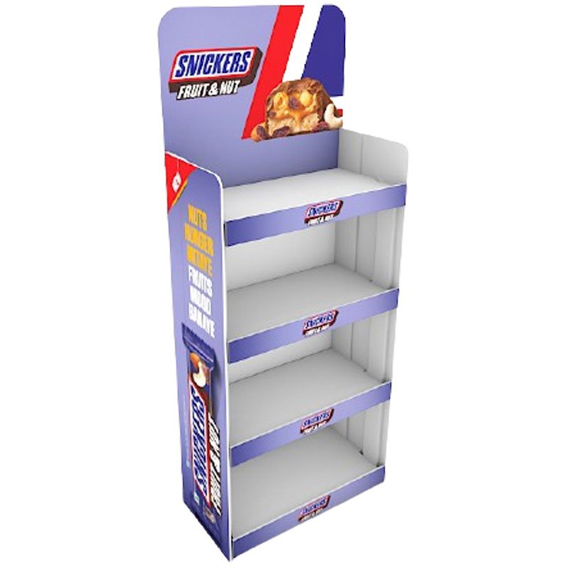 Floor Advertising Cardboard Tray Beautiful Retail PVC Floor Display Stands for Gift