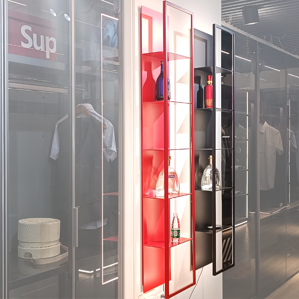 Wholesale Wall Decorative Minimalist Simple Aluminum Metal Modular Bookshelf